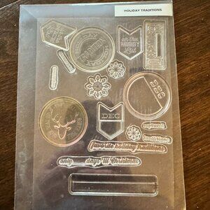 Holiday Traditions Clear Acrylic Stamp Set